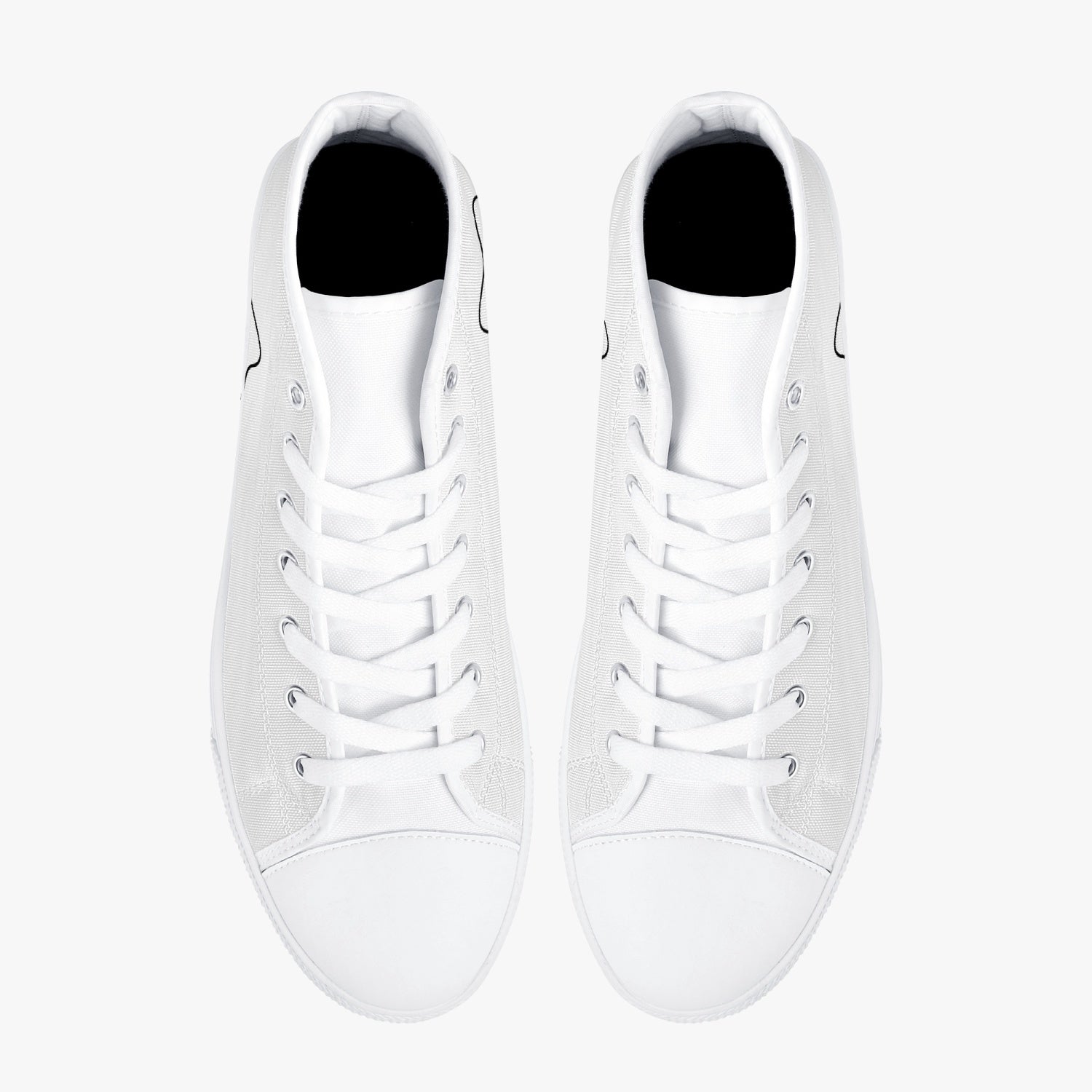 Jacki Easlick Lux Egg Classic High-Top Canvas Sneakers - White/Black